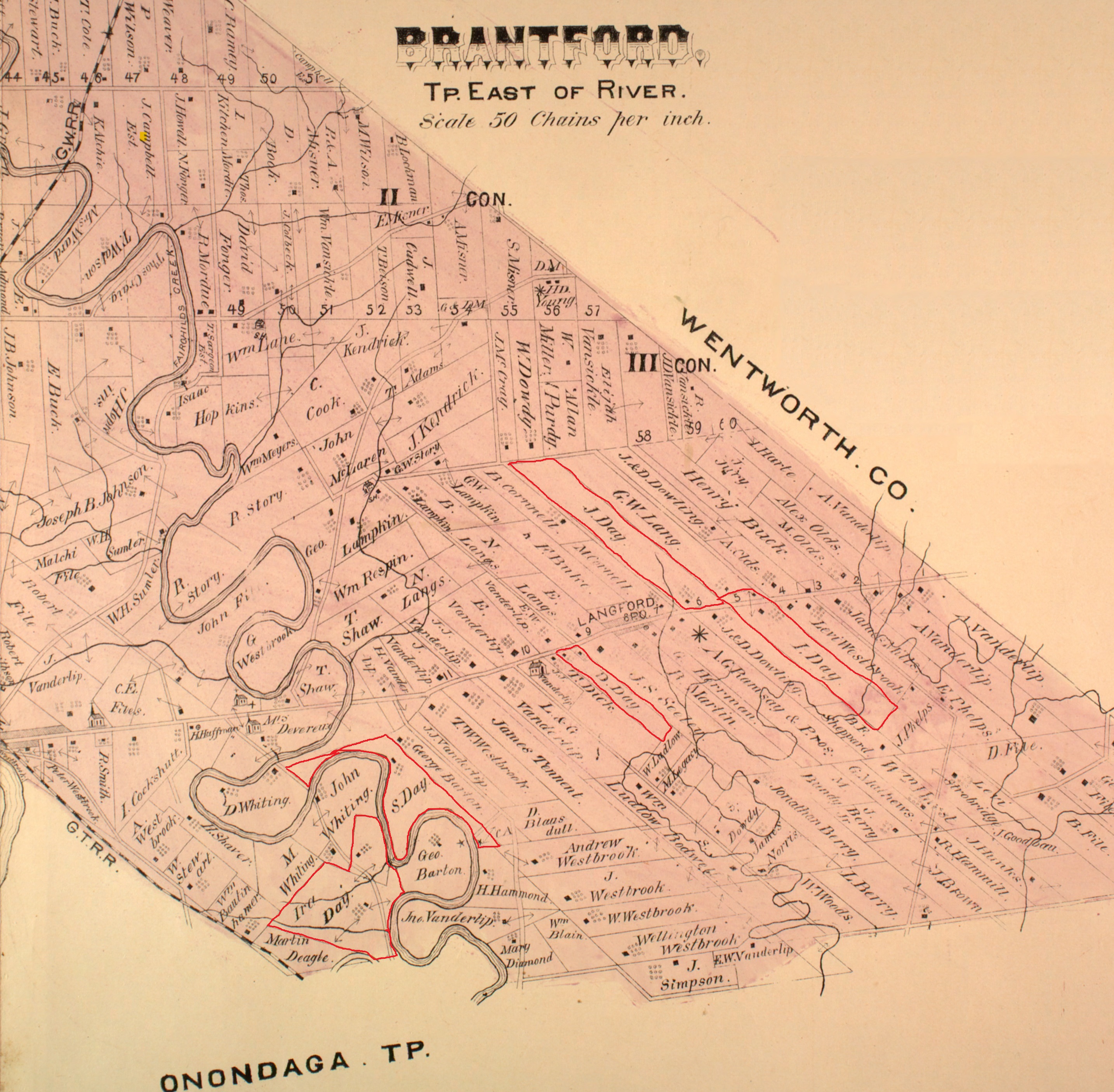 Township Map of Brantford County